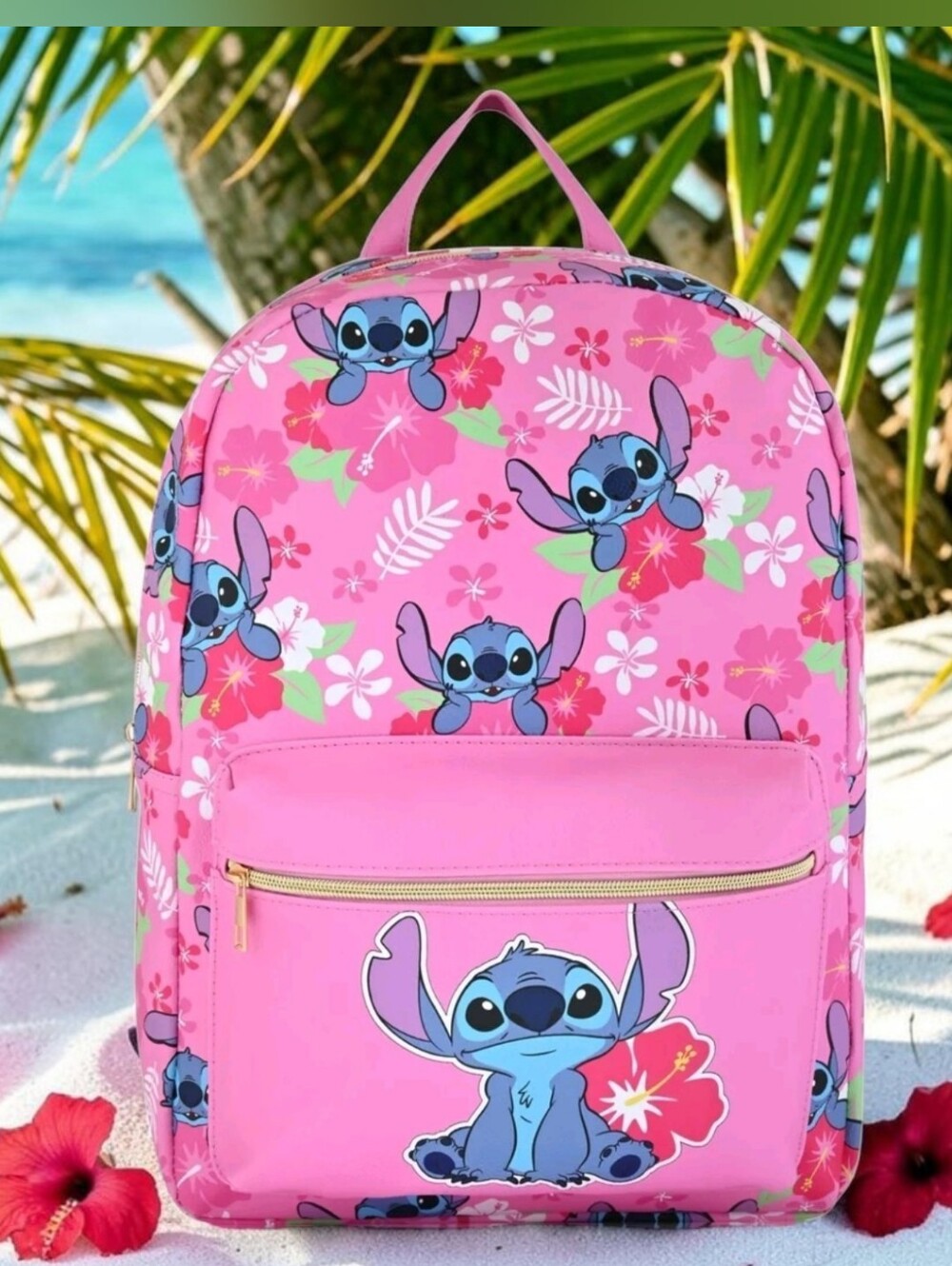 Pink Stitch Backpack - Cute Character School Bag. NWT